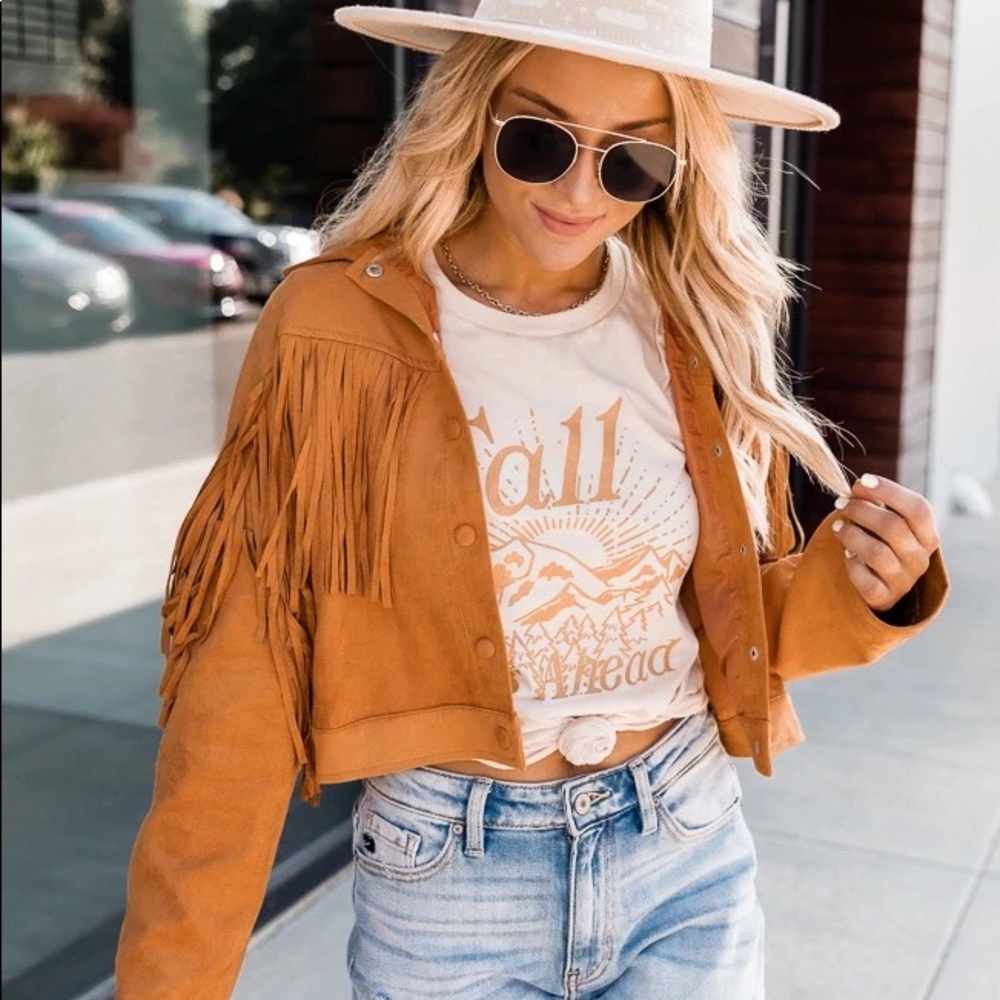 Pink Lily Fringe Jacket